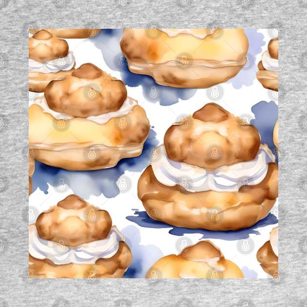 National Cream Puff Day- January 2 - Watercolor by Oldetimemercan